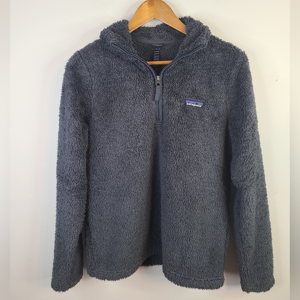 Patagonia Fleece Sweater Jacket - SIZE M - Grey Shaggy Outdoors Women